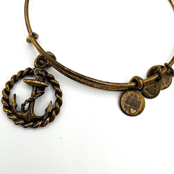 Alex And Ani Nautical Anchor Charm Bangle - Picture 2 of 3